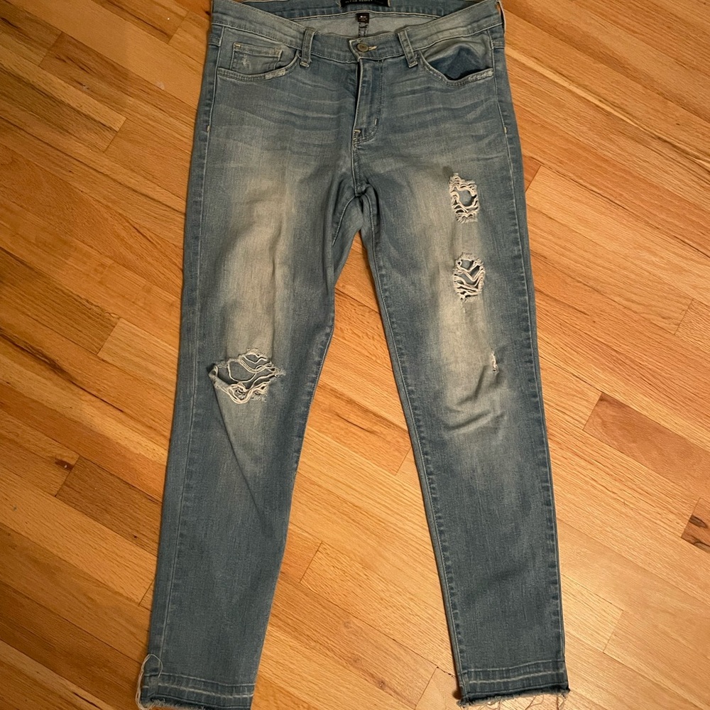 FLYING MONKEY light wash ripped skinny jeans